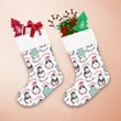 Merry Christmas And Happy New Year Cute Penguin Christmas Stocking