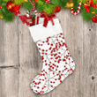 Ideal Christmas Plant Red Berries Art On White Background Christmas Stocking