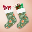 The Traditional Christmas Holiday Floral Elemens Christmas Stocking