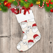 Hand Drawn Sleeping Santa Claus Pattern Xmas Themed Christmas Stocking
