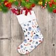 Colored Winter Clothes And Other Stuff Pattern Christmas Stocking