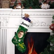 Green Candy Cane Christmas Stocking Christmas Gift Custom Name And Photo Best Friend
