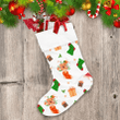 Christmas Sock Funny Tiger Santa Hat And Gift Christmas Stocking
