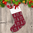 Knitted Christmas And New Year With Wolf Christmas Stocking