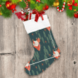 Christmas Vintage Design With Santa In Pine Tree Forest Christmas Stocking