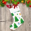 Christmas Tree With Yellow Stars And Gift Boxes Christmas Stocking