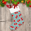 Warm Christmas With Red Knitted Mittens Or Gloves And Snowflakes Christmas Stocking