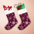 Purple Christmas Pattern With Snowflakes And Colorful Stars Christmas Stocking