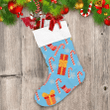 Christmas Candy Cane Gift Sock And Snowflake Christmas Stocking