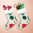 Snowman In Hat And Scarf With House Christmas Tree Christmas Stocking