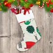 Snowman In Hat And Scarf With House Christmas Tree Christmas Stocking