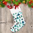 Winter With A Mountain Landscape And Forest Christmas Stocking