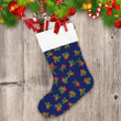 Berries Mistletoe Tied With Red Bows Patern Christmas Stocking