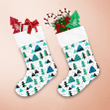 Winter With A Mountain Landscape And Forest Christmas Stocking