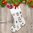 Merry Christmas Winter With Cute Penguins Christmas Stocking
