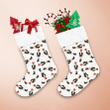 Seasonal Design Illustrated Nutcrackers On White Background Christmas Stocking