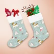 Winter Let's Play With Snow Cute Cat And Dog Christmas Stocking