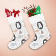 Theme Christmas Cute Bears Clouds And Trees Christmas Stocking