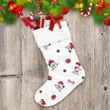 French Bulldog Santa Claus Hat Bone Scarf And Gift Pattern Christmas Stocking