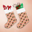 Christmas Sock On Orange Coral Color Background Christmas Stocking