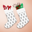 Cute Ring Bell Icon Doodle Style White Background Christmas Stocking