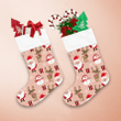 Christmas Santa Claus Deer Snowman And Gift Christmas Stocking