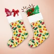 Colorful Christmas Socks With White Snowflake Christmas Stocking