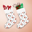 Cartoon Lovely Christmas Dogs With Santa's Hat Christmas Stocking