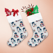 Christmas With Cute Penguins In The Shop Christmas Stocking