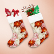 Christmas Plants Pink Red Flowers Blooming Poinsettia Christmas Stocking