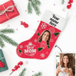 Custom Face Christmas Stocking Christmas Gift Best Mom Add Pictures And Name