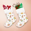 Funny Dinos And Christmas Decorative Elements Christmas Stocking