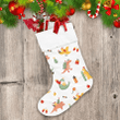 Funny Dinos And Christmas Decorative Elements Christmas Stocking