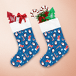 Penguins Socks Christmas Candy Cane And Snowflakes Christmas Stocking