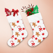 Gingerbread Man With Candy Cane Star Pattern Christmas Stocking