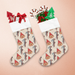 Big Foot Gnomes With Red Dot Cap And Candies Pattern Christmas Stocking