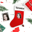 Custom Face Christmas Stocking Christmas Gift With Text