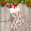 Big Foot Gnomes With Red Dot Cap And Candies Pattern Christmas Stocking