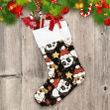 Corgi Dog And Panda Bear In Santas Red Christmas Stocking