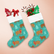 Christmas Bears In Scarf Fir Trees And Snow Christmas Stocking