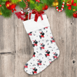Winter With Cute Little Grey Dogs Christmas Stocking