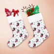 Winter With Cute Little Grey Dogs Christmas Stocking