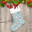 Xmas Snowman Fir Tree Gift Box And Holly Christmas Stocking