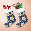 Cute Fox With Blue Christmas Hat Christmas Stocking