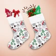 Theme Festival With Lettering And Bear Christmas Stocking
