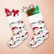 True Friendship Cartoon Silver Snowflakes And Santa Snowman Christmas Stocking