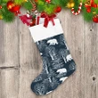 Christmas With Bears Winter Forest Landscape Christmas Stocking