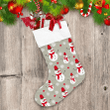 Christmas Snowman Snowflakes And Red Star Christmas Stocking