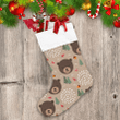 Theme Brown Sleepy Cute Bear In The Woodland Christmas Stocking