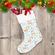 Christmas Winter With Little Deer And Leaves Christmas Stocking